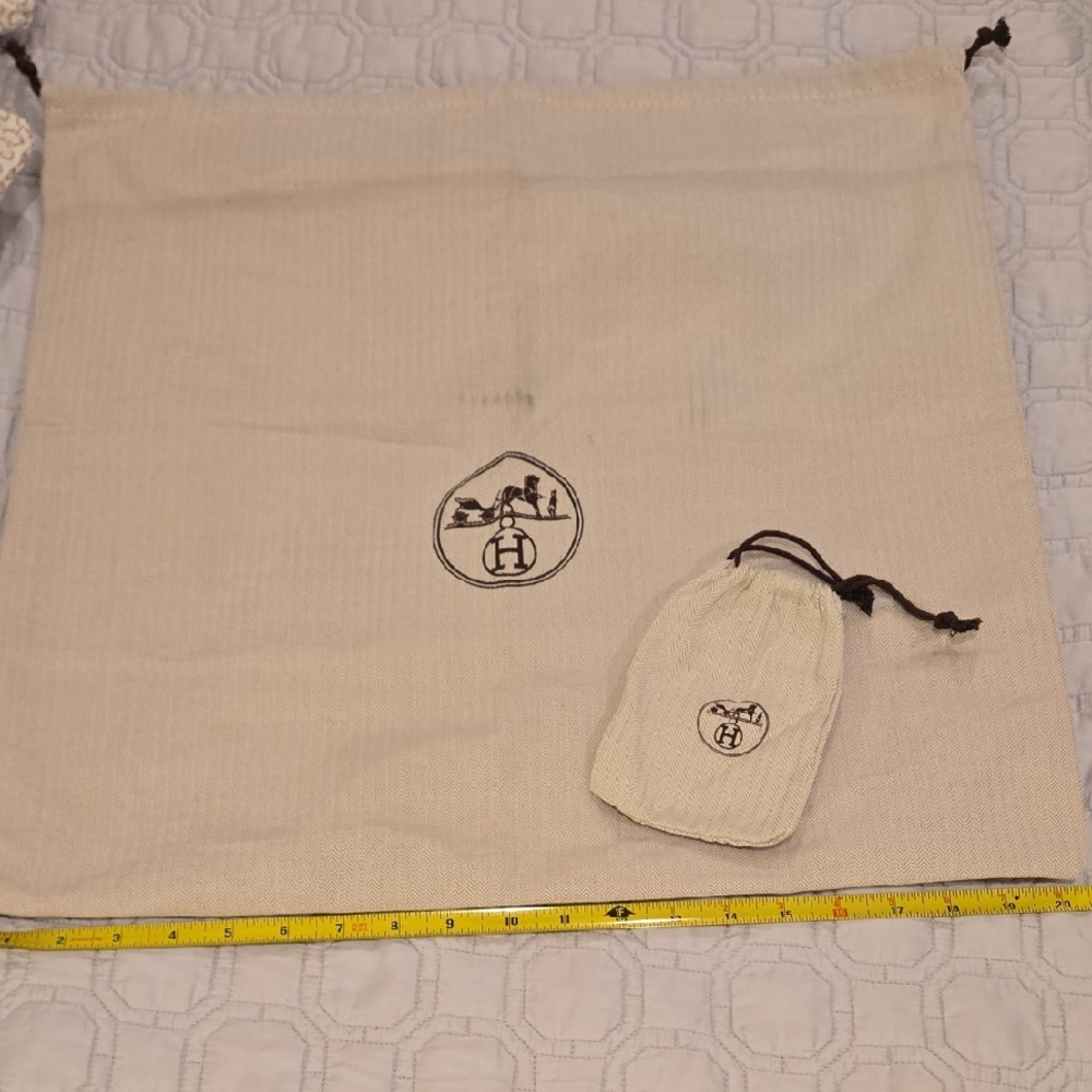 Beige Drawstring Dust Bags Set
